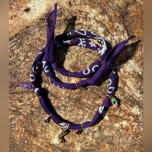 💜 SUN BEADS LA 💜 NEFERTITI // Purple Handmade Bandana Necklace